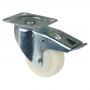 Roulette Manutention Avec blocage directionnel Plastique - Ø125mm 300kg - Fix. Platine