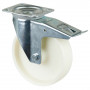 Roulette Manutention Avec blocage directionnel Plastique - Ø200mm 300kg - Fix. Platine