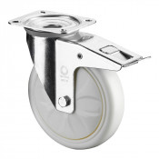 Roulette Manutention Avec blocage directionnel Plastique - Ø200mm 300kg - Fix. Platine