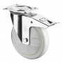 Roulette Manutention Avec blocage directionnel Plastique - Ø200mm 300kg - Fix. Platine
