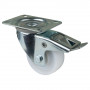 Roulette Manutention Avec blocage directionnel Plastique - Ø80mm 155kg - Fix. Platine