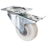 Roulette Manutention Avec blocage directionnel Polyamide - Ø125mm 400kg - Fix. Platine Roulette Manutention Avec blocage directionnel Polyamide - Ø125mm 400kg - Fix. Platine