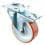 Roulette Manutention Avec blocage directionnel Polyuréthane - Ø150mm 450kg - Fix. Platine