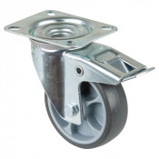 Roulette Manutention Avec blocage total Caoutchouc thermoplastique - Ø100mm 110kg