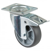 Roulette Manutention Avec blocage total Caoutchouc thermoplastique - Ø100mm 110kg