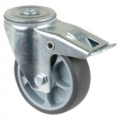 Roulette Manutention Avec blocage total Caoutchouc thermoplastique - Ø100mm 110kg