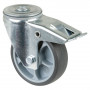 Roulette Manutention Avec blocage total Caoutchouc thermoplastique - Ø100mm 110kg