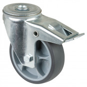 Roulette Manutention Avec blocage total Caoutchouc thermoplastique - Ø100mm 110kg