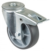 Roulette Manutention Avec blocage total Caoutchouc thermoplastique - Ø100mm 110kg