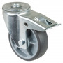 Roulette Manutention Avec blocage total Caoutchouc thermoplastique - Ø100mm 110kg