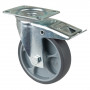 Roulette Manutention Avec blocage total Caoutchouc thermoplastique - Ø125mm 120kg