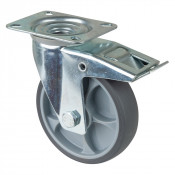 Roulette Manutention Avec blocage total Caoutchouc thermoplastique - Ø125mm 120kg
