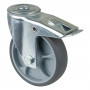 Roulette Manutention Avec blocage total Caoutchouc thermoplastique - Ø125mm 120kg
