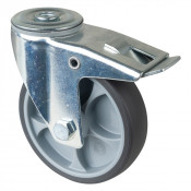 Roulette Manutention Avec blocage total Caoutchouc thermoplastique - Ø125mm 120kg
