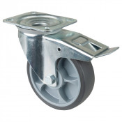 Roulette Manutention Avec blocage total Caoutchouc thermoplastique - Ø160mm 200kg