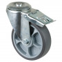 Roulette Manutention Avec blocage total Caoutchouc thermoplastique - Ø160mm 200kg