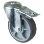 Roulette Manutention Avec blocage total Caoutchouc thermoplastique - Ø160mm 200kg