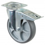 Roulette Manutention Avec blocage total Caoutchouc thermoplastique - Ø200mm 220kg