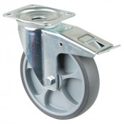 Roulette Manutention Avec blocage total Caoutchouc thermoplastique - Ø200mm 220kg