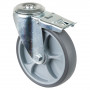Roulette Manutention Avec blocage total Caoutchouc thermoplastique - Ø200mm 220kg