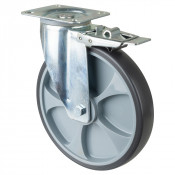 Roulette Manutention Avec blocage total Caoutchouc thermoplastique - Ø250mm 300kg
