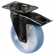 Roulette Manutention Avec blocage total Caoutchouc thermoplastique bleu clair - Ø125mm 120