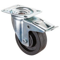 Roulette Manutention Avec blocage total Polyamide renforcé de fibres de verre, +280° - Ø10 Roulette Manutention Avec blocage total Polyamide renforcé de fibres de verre, +280° - Ø10