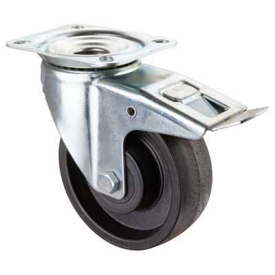 Roulette Manutention Avec blocage total Polyamide renforcé de fibres de verre, +280° - Ø15
