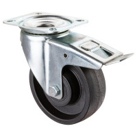 Roulette Manutention Avec blocage total Polyamide renforcé de fibres de verre, +280° - Ø15
