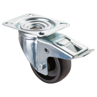 Roulette Manutention Avec blocage total Polyamide renforcé de fibres de verre, +280° - Ø80