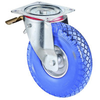 Roulette Manutention Avec blocage total Polyuréthane - Ø260mm 160kg - Fix. Platine Roulette Manutention Avec blocage total Polyuréthane - Ø260mm 160kg - Fix. Platine