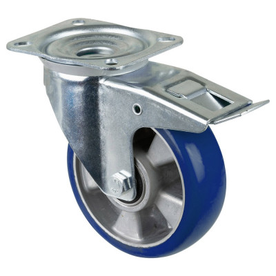 Roulette Manutention Avec blocage total Polyuréthane moulé Besothane - Ø160mm 300kg