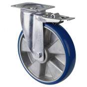 Roulette Manutention Avec blocage total Polyuréthane moulé Besothane - Ø250mm 350kg