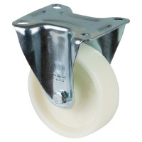 Roulette Manutention Fixe Plastique - Ø100mm 125kg - Fix. Platine