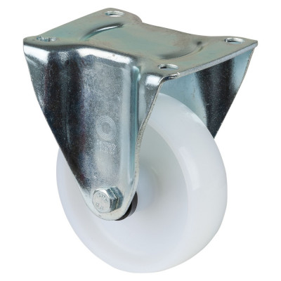 Roulette Manutention Fixe Plastique - Ø100mm 175kg - Fix. Platine