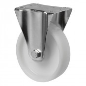 Roulette Manutention Fixe Plastique - Ø125mm 175kg - Fix. Platine