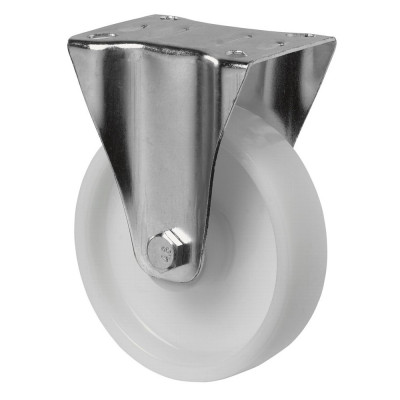 Roulette Manutention Fixe Plastique - Ø125mm 175kg - Fix. Platine