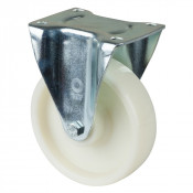 Roulette Manutention Fixe Plastique - Ø125mm 250kg - Fix. Platine