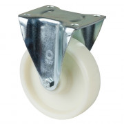 Roulette Manutention Fixe Plastique - Ø125mm 250kg - Fix. Platine