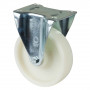 Roulette Manutention Fixe Plastique - Ø125mm 250kg - Fix. Platine
