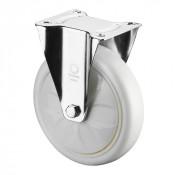 Roulette Manutention Fixe Plastique - Ø125mm 300kg - Fix. Platine