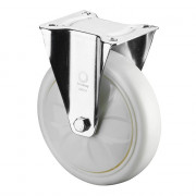 Roulette Manutention Fixe Plastique - Ø125mm 300kg - Fix. Platine