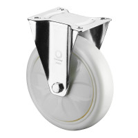 Roulette Manutention Fixe Plastique - Ø125mm 300kg - Fix. Platine