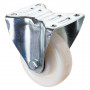 Roulette Manutention Fixe Plastique - Ø125mm 400kg - Fix. Platine