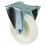 Roulette Manutention Fixe Plastique - Ø150mm 300kg - Fix. Platine