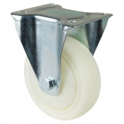 Roulette Manutention Fixe Plastique - Ø150mm 300kg - Fix. Platine