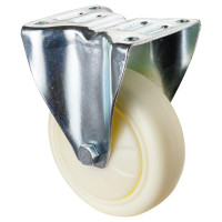 Roulette Manutention Fixe Plastique - Ø150mm 450kg - Fix. Platine