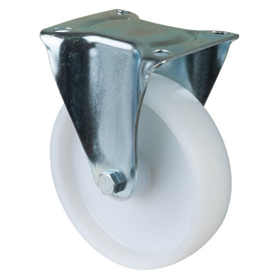Roulette Manutention Fixe Plastique - Ø175mm 300kg - Fix. Platine