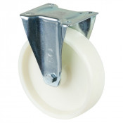 Roulette Manutention Fixe Plastique - Ø200mm 300kg - Fix. Platine
