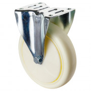 Roulette Manutention Fixe Plastique - Ø200mm 500kg - Fix. Platine